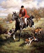 unknow artist Classical hunting fox, Equestrian and Beautiful Horses, 016. oil on canvas